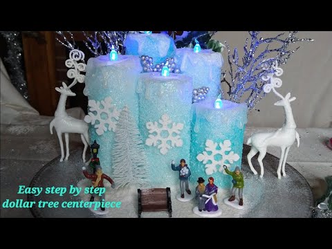 DIY Dollar tree Christmas Pool Noodle Centerpiece aka "Holiday Ice" / "Tiffany's Winter Wonderland "