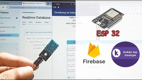 menampilkan nilai sensor suhu dari firebase ke aplikasi android yang dibuat menggunakan kodular