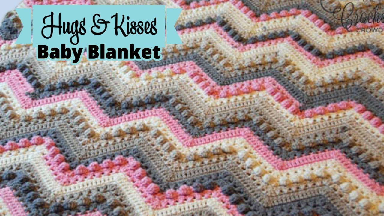 Crochet Hugs & Kisses Wave Baby Blanket