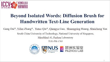 [ICCV 2025] Beyond Isolated Words: Diffusion Brush for Handwritten Text-Line Generation