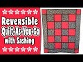 'Quilt As You Go' Quilt with Sashing Tutorial