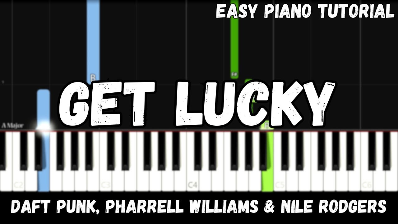 Daft Punk - Get Lucky ft. Pharrell Williams & Nile Rodgers (Easy Piano Tutorial)