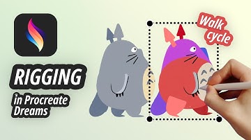 Procreate Dreams Animation: Totoro Walk Cycle with Rigging Techniques!