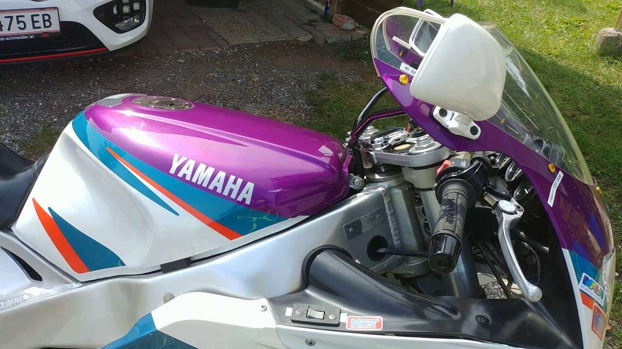 Yamaha FZR 1000 Exup 1996-Walkaround and start - YouTube