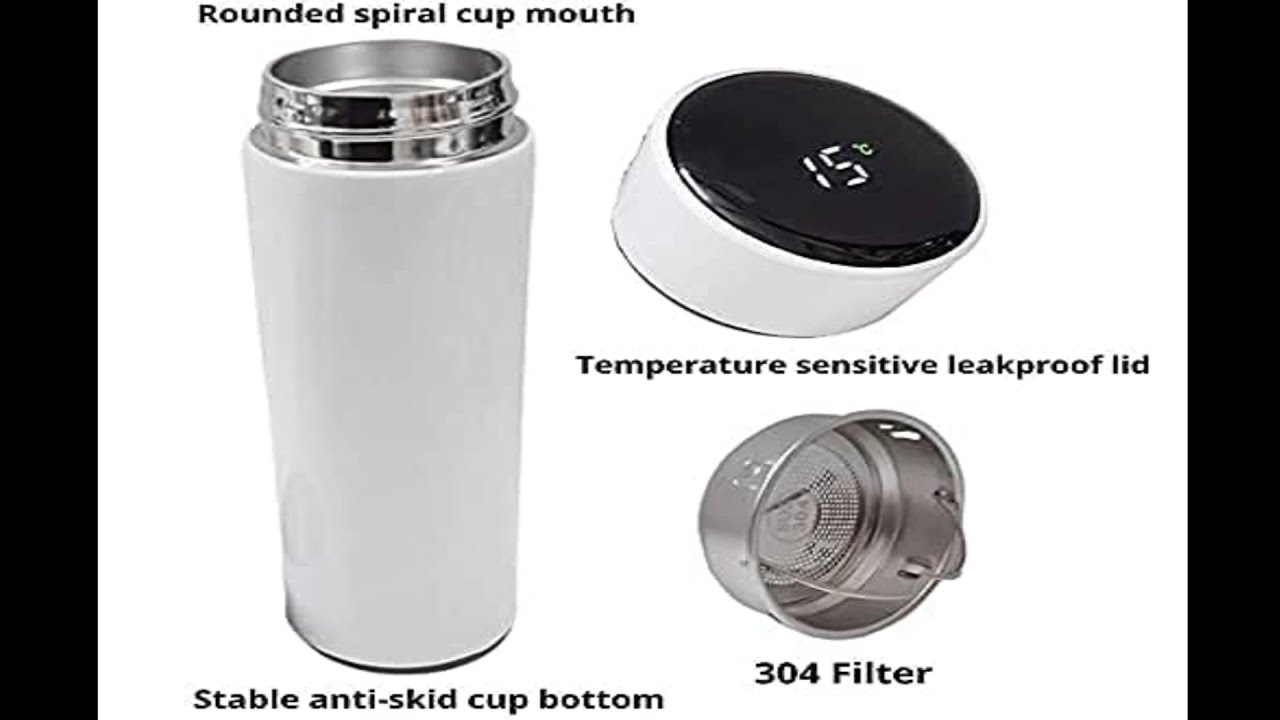 Smart Vacuum Flasks Bottle with LED Temperature Display Stainless Steel Perfect for Office, Gym..