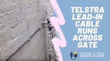 Some Classic Telstra Lead-In Work. Cabling Across a Gate 😀