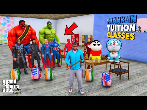 Franklin Ask Question & Answer in His Tuition Classes Read Books Shinchan or All Students in GTA V