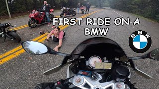 BMW S1000RR FIRST RIDE ON WET ROAD #bikelife