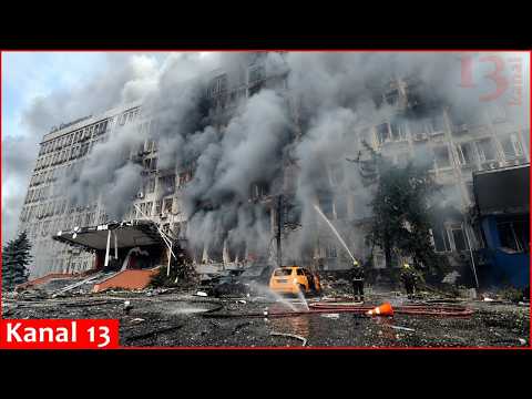 Kyiv building damaged after Russian overnight strike as Zelenskyy prepares for UN address