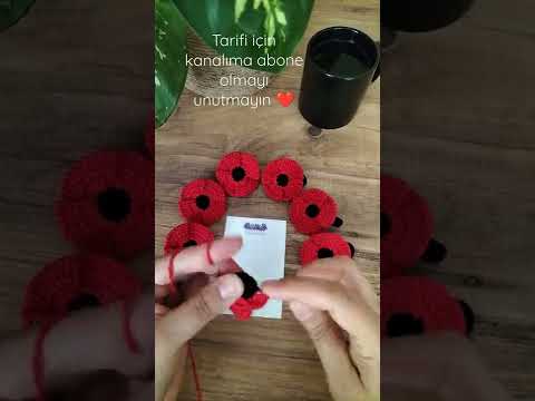 örgü gelincik toka