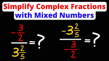 Simplify Negative Complex Fractions with Mixed Numbers | Dividing Fractions | Eat Pi