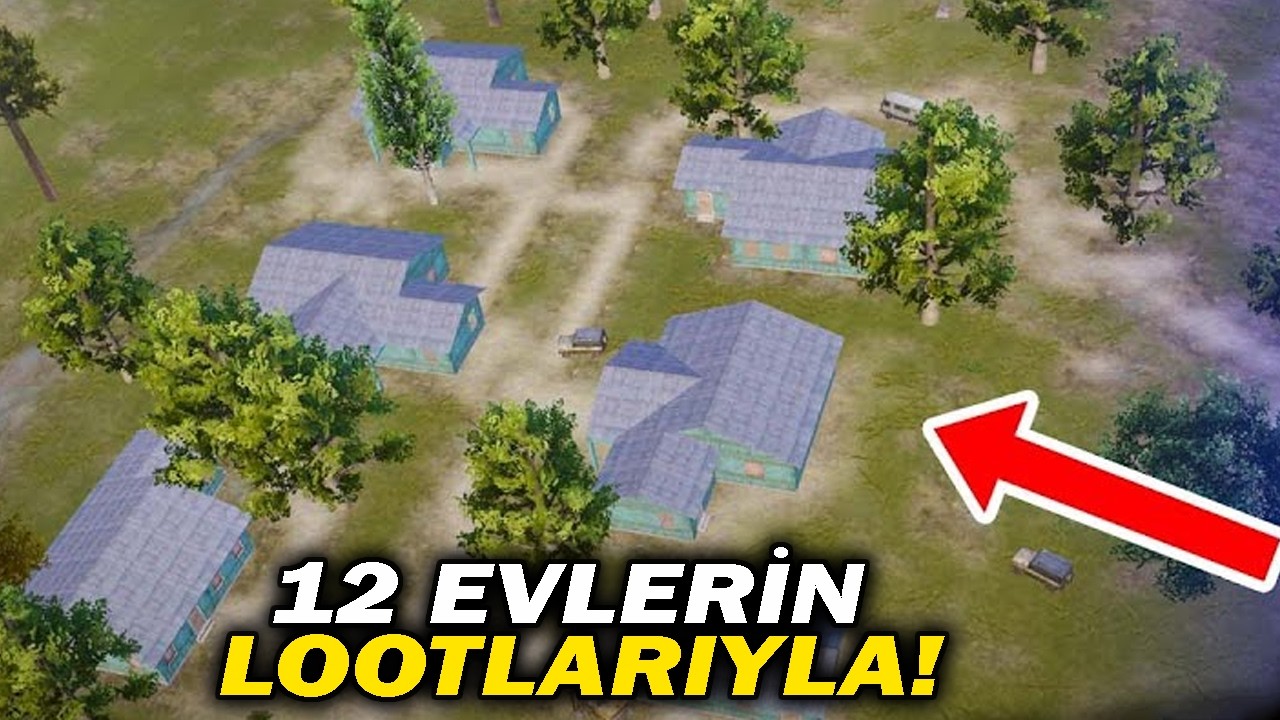 SADECE 12 EVLERİN LOOTLARIYLA WİN ALMAK!!! (PUBG MOBİLE)