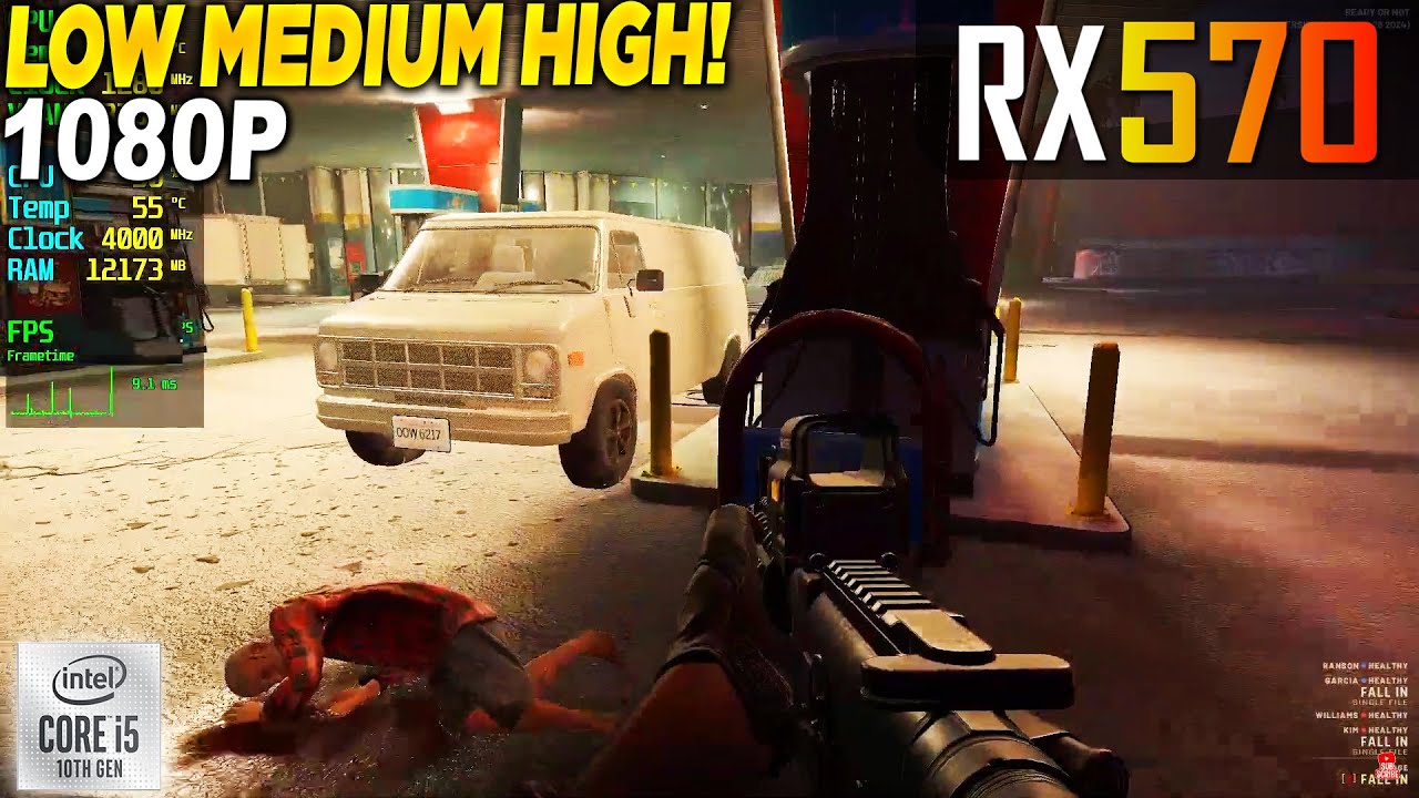 Ready or Not RX 570 - 1080p Low, Medium, High,