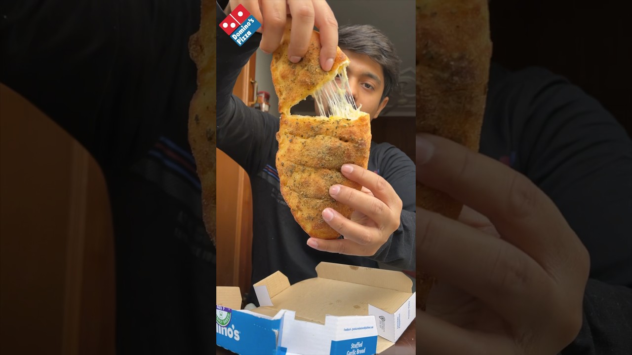Domino&rsquo;s vs Pizza Hut Garlic Bread Comparison #dominos #pizza hut #garlicbread #foodcomparison