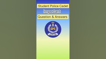 Spc | Student Police Cadet important questions & answers | #spc #spcexam #student #2025 #2024 part 1