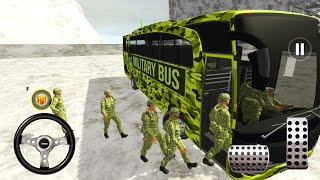 Army Bus Transporter Simulator - Offroad Army Bus Driving in Army Check Posts | Android Gameplay screenshot 4