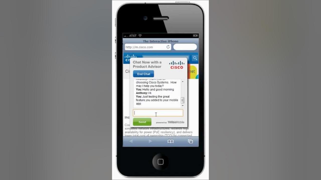 LivePerson / Cisco Mobile Chat Deployment Demo - YouTube