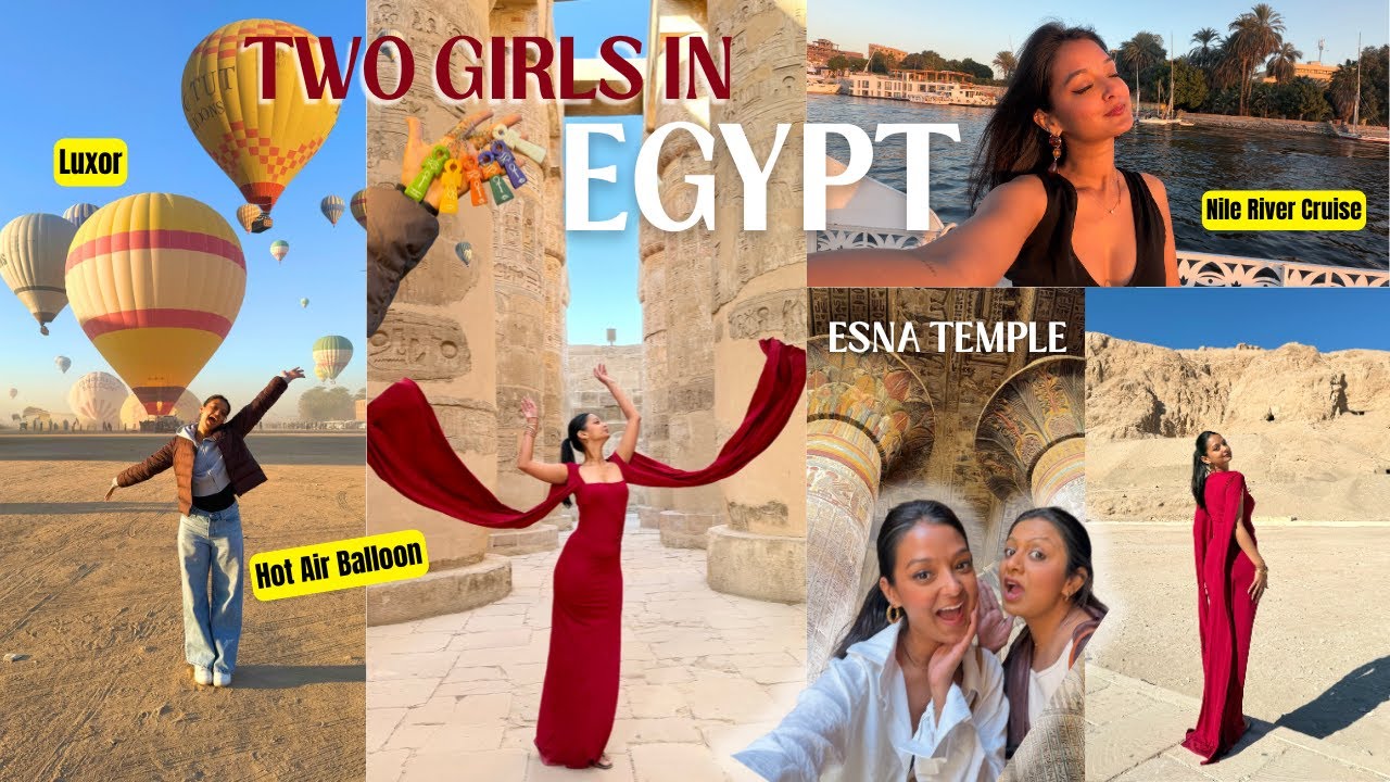 Is it SAFE ? 😱🤯New Year in *EGYPT* ? hot air balloon 🎈BUS TRAVEL 🚌 Hurgadha to Luxor