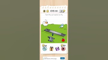 Brain Test Level 103 tom the cat wants to fly walkthrough answer