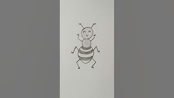 how to draw an ant step by step || ant drawing easy 🐜 #art #shorts
