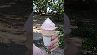 #vanilla strawberry ice cream#yummy #satisfying #asmr
