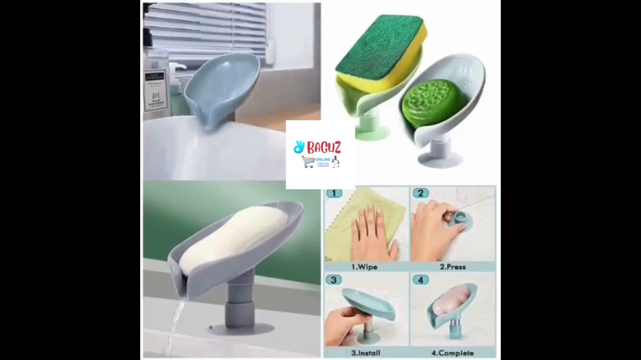 Soap Holder Leaf-Shape Self Draining Soap Plastic Dish Holder,Not Punched Easy Clean Bar Soap Holder