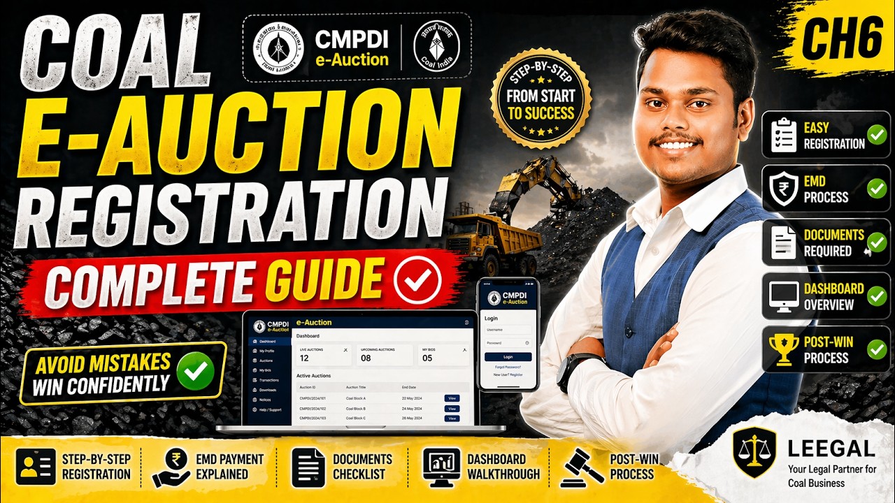 Coal E-Auction Registration COMPLETE Guide | EMD, Docs, Dashboard ...