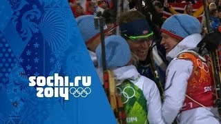 Biathlon Mixed Relay - Norway Win Gold | Sochi 2014 Winter Olympics