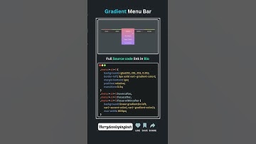 🎨✨ Create a Stunning Gradient Menu Bar with CSS! 🌈💻||#shorts #shortvideo #htmlcssjs #menubar #web3
