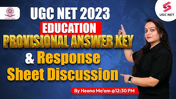 UGC NET Answer Key 2023 | Education | UGC NET Answer Key Out | UGC NET Result 2023 Update |Heena Mam
