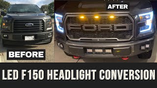 F-150 Raptor Conversion? Install + Review of ANZO LED Headlights on my 2017 F-150