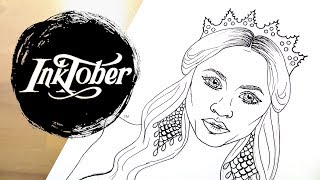 Making Free Coloring Pages To Print Inktober 2017 Speed Drawing