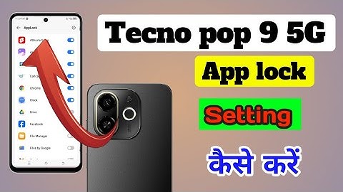 tecno pop 9 5G mobile me app lock kaise lagaye/tecno pop 9 5G mobile app lock setting kaise on kare
