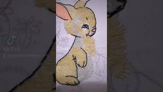 Rabbit Embroidery by SD'F Embroidery short video