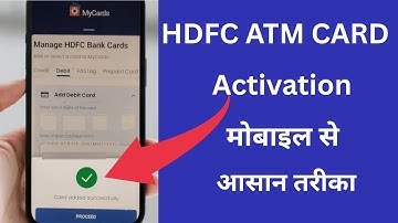 hdfc atm card acitvate kaise kare | atm card activate with mobile | debit card activation techkamboj