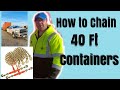 How to Chain 40 ft Containers #Hotshot  #HowTo  #ShippingContainers #Tutorial  #ChainAndBinders