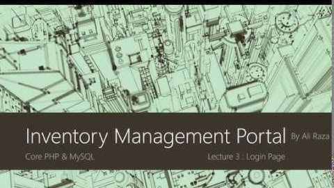 Lecture 3 : Login Page