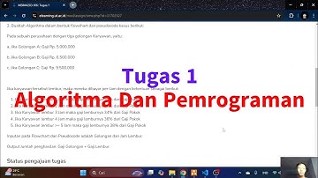 Tugas 1 Algoritma dan Pemrograman | Flowchart & Pseudocode | UT