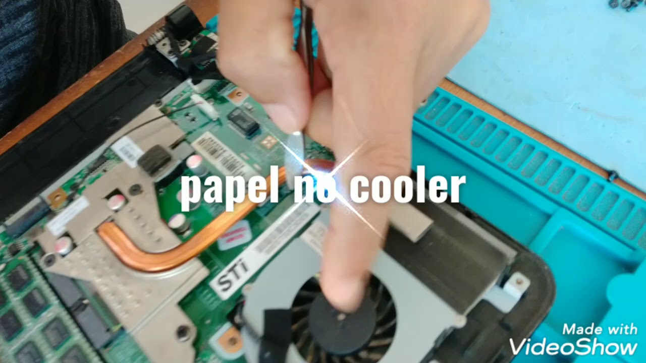 Notebook sti com o cooler travado
