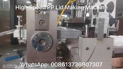 Automatic PP Lid Making Machine(form hole punching cutting and stacking)#thermoforming