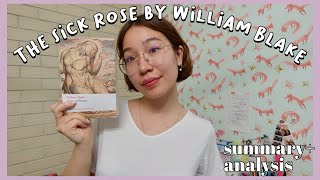 The Sick Rose by William Blake. Summary and Line by Line Analysis. Romantic Poetry.