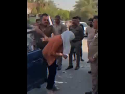أمرأة تضرب ضابط جنود وردت فعل من ضابط