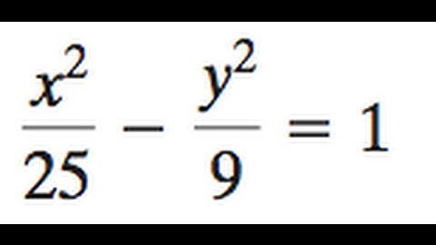 Hyperbola x^2/25 - y^2/9 = 1