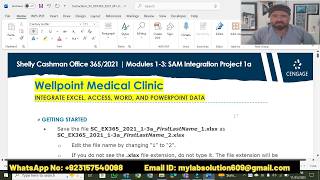 Shelly Cashman Office Modules 1-3 SAM Integration Project 1a | Wellpoint Medical Clinic