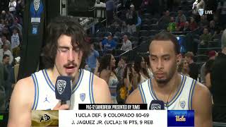 UCLA&#39;s Jaquez Jr., Amari Bailey join the Pac-12 Network postgame show