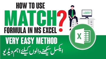How to use match fucntion in MS Excel Urdu Hindi || MS Excel Tips and Tricks