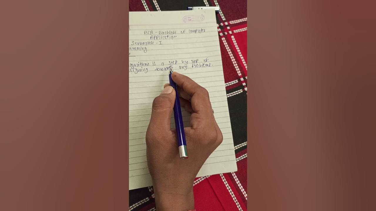 Algorithm-BCA | Sem1 | Defination | example | Sourabh Kumar| principal ...