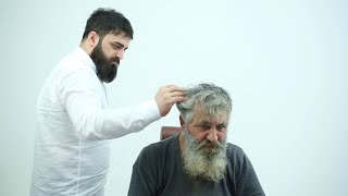 ASMR BARBER | SAKALI'NIN ALTINDAN MADEN ÇIKTI ! (İNANILMAZ DEĞİŞİM) | OLD MAN'S INCREDIBLE CHANGE !