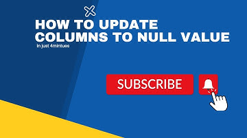 How to update the column to a null value || Amrita