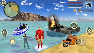Iron Rope Hero Vice Town City Crime Simulator #21 - Fun at Miami Beach - Android Gameplay screenshot 2